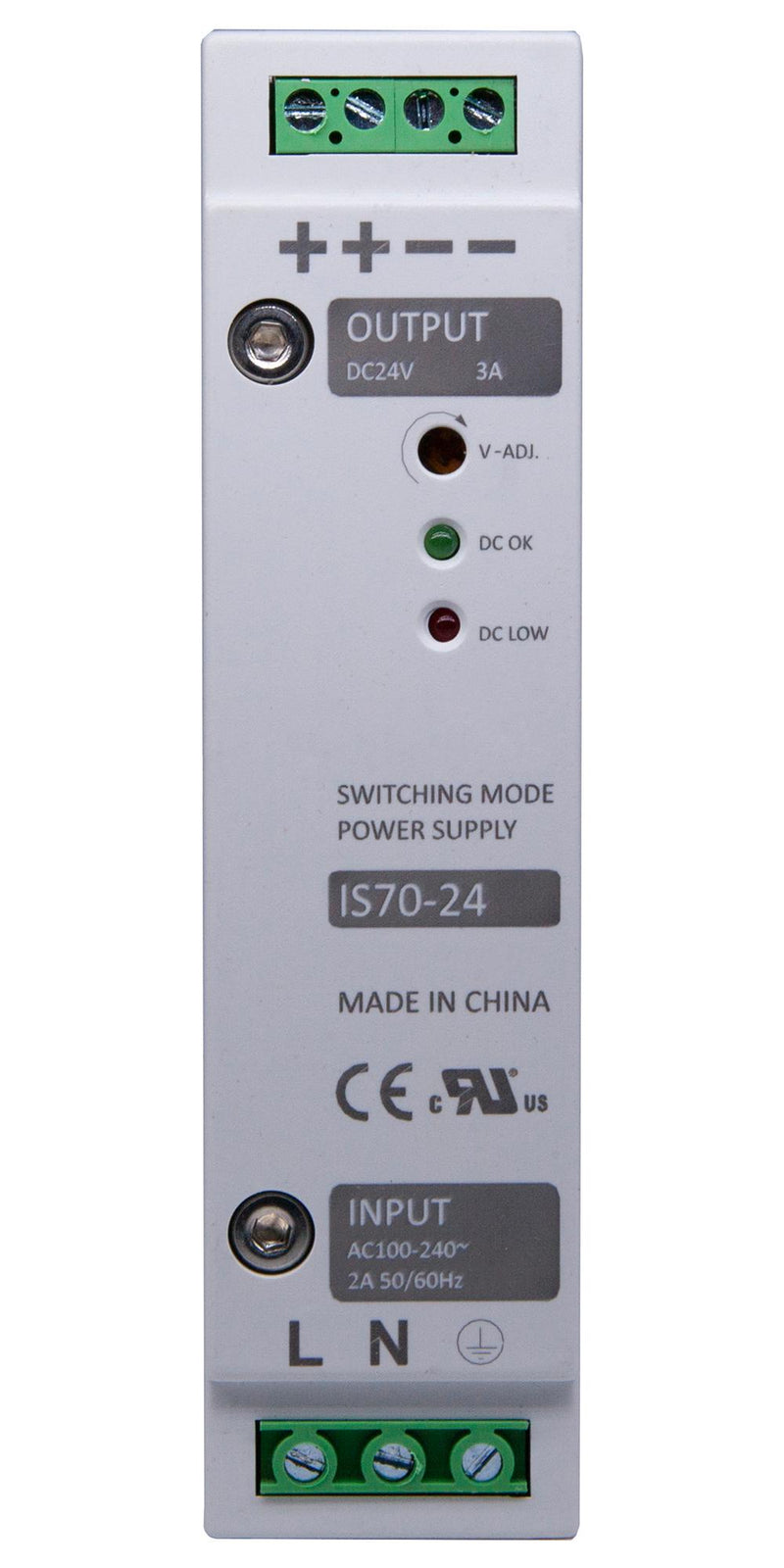 Multicomp PRO MP003282 MP003282 AC/DC DIN Rail Power Supply (PSU) ITE 1 Output 70 W 24 V 3 A