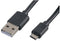 PRO Signal PSG91563 USB Cable Type A Plug to Micro B 1 m 3.28 ft 2.0 Black
