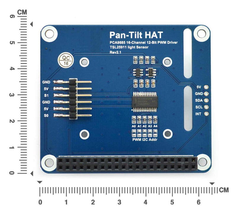 Dfrobot FIT0731 FIT0731 Raspberry Pi Module and Jetson Nano Board Pca9685 NXP Pan-Tilt Hat