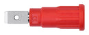 Schutzinger SEPB 8522 NI / RT Banana Test Connector Jack Panel Mount 10 A 600 V Nickel Plated Contacts Red