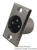 PRO Signal PS000051 Phone Audio Connector 3 Contacts Plug 2.4 mm Panel Mount Nickel Plated Zinc Body