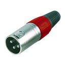 Multicomp PRO PSG01310 3 Pin XLR Plug With Strain Relief - Red