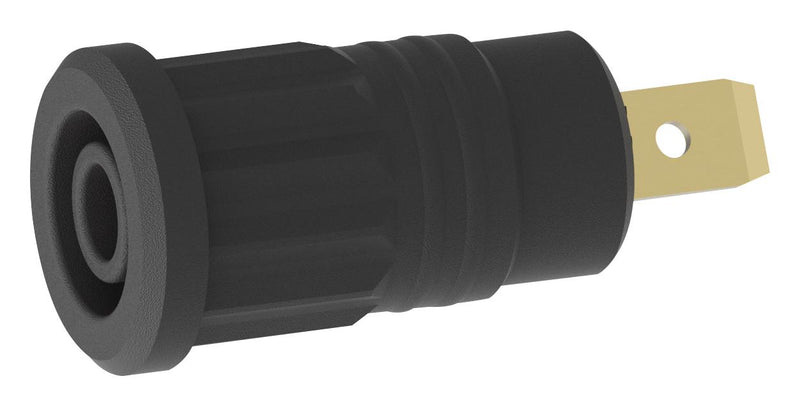 Tenma 72-14252 Banana Test Connector Jack Panel Mount 36 A 1 kV Gold Plated Contacts Black