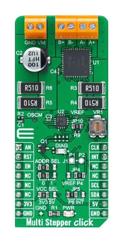 Mikroelektronika MIKROE-5042 Click Board TB67S209 Gpio I2C Mikrobus 57.15 mm x 25.4 50 V