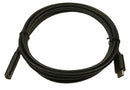 Cliff Electronic Components FCR72005 USB Cable Extension Type C Plug to Receptacle 2 m 6.6 ft 3.1 Black New