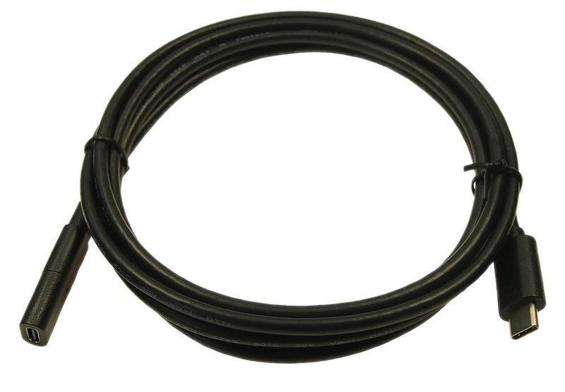Cliff Electronic Components FCR72005 USB Cable Extension Type C Plug to Receptacle 2 m 6.6 ft 3.1 Black New