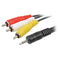 PRO Signal PSG00667 Cable 3.5MM 4 Pole PLUG-3 RCA Plug 6