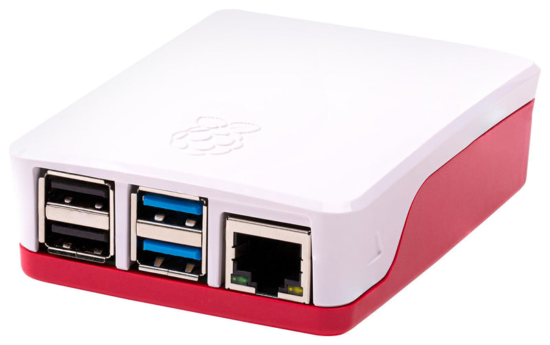 RASPBERRY-PI PI4B_CASE_RED/WHITE Raspberry Pi Accessory 4 Model B Official Case Plastic Red/White