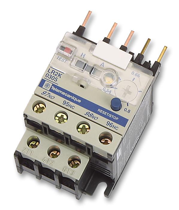 SCHNEIDER ELECTRIC LR2K0310 Overload Relay, Mini Thermal, K, 2.6 A, 3.7 A