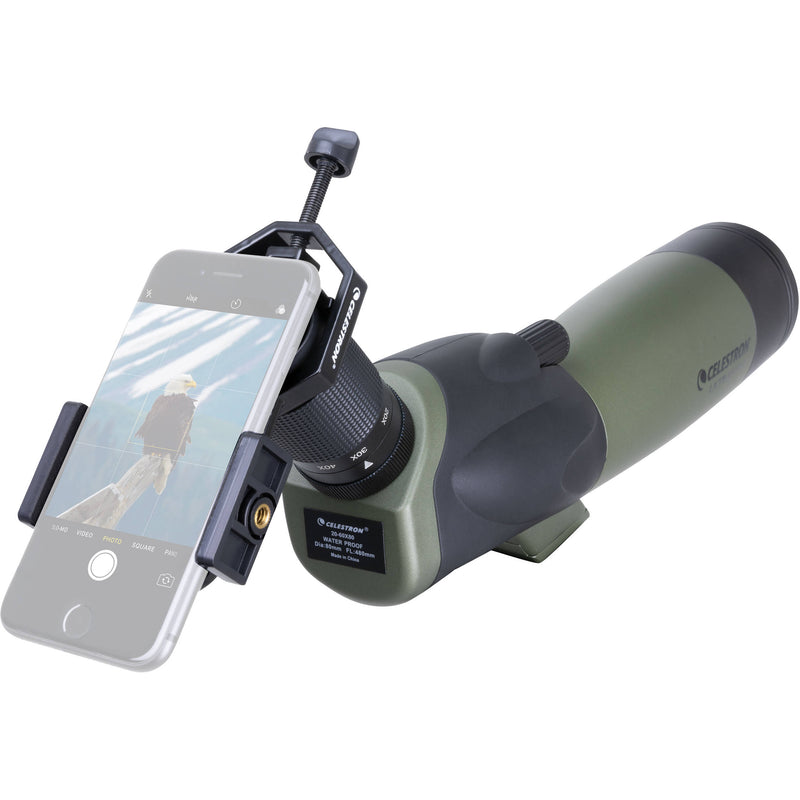 Celestron Ultima 80 20-60x80mm Spotting Scope and Smartphone Adapter Kit (Angled Viewing)