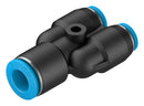 Festo QSY-8-4 Pneumatic Fitting Push-In Y-Fitting 14 bar 8 mm PBT (Polybutylene Terephthalate) QSY