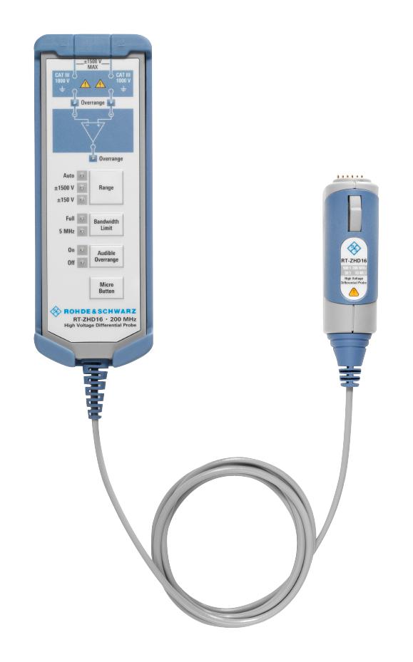 Rohde &amp; Schwarz RT-ZHD16 RT-ZHD16 Oscilloscope Probe High-Voltage Differential 200 MHz 1 kV 50:1 500:1 New