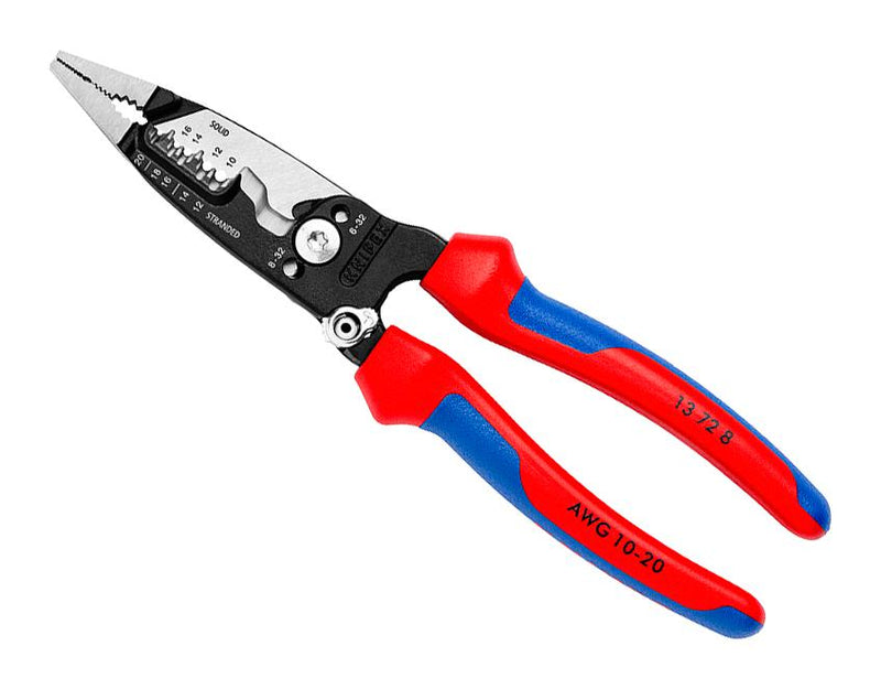 Knipex 13 72 8 Wire Stripper 20AWG to 10AWG Capacity 18-10AWG Solid &amp; 20-12AWG Stranded Conductors