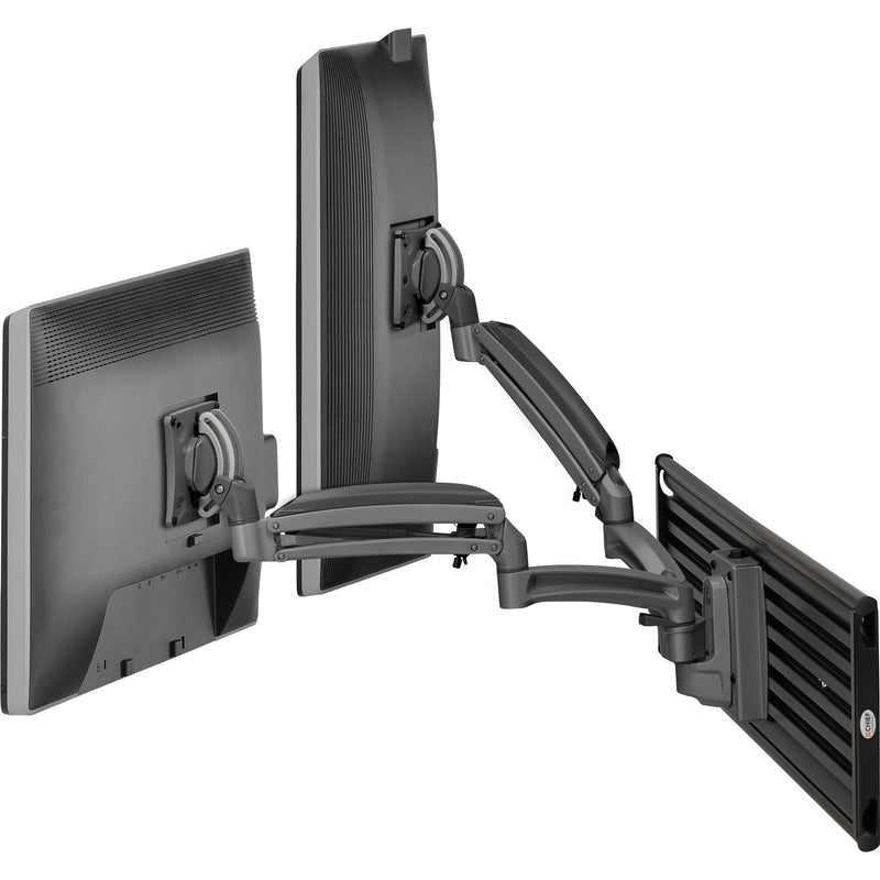 Chief Kontour K1S Dynamic Height-Adjustable Slat-Wall Dual-Monitor Mount (Black)