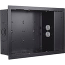 Chief In-Wall Storage Box with 2-Receptacle Filter & Surge Protection (Black)