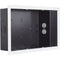 Chief In-Wall Storage Box with 2-Receptacle Outlet, EMI Filter & Surge Protection (Black with White Flange)