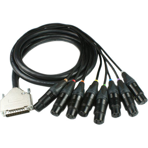 Cobalt BBG-CA-110-XLRF DB25 Male to 8 XLR Female Connector Breakout Cable