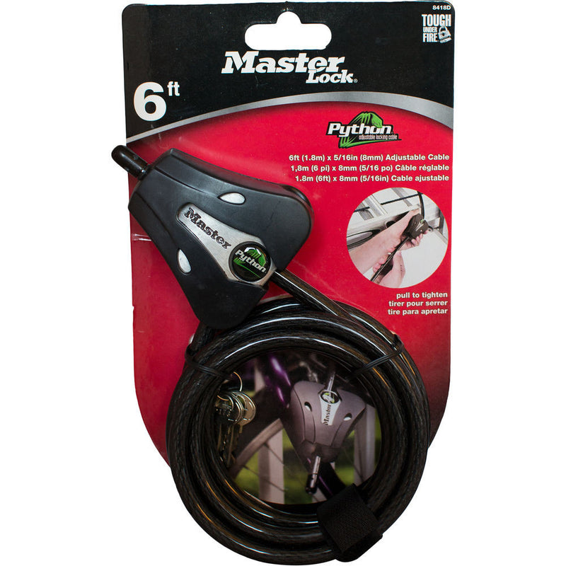 Covert Scouting Cameras Master Lock Python Trail Camera Security Cable (Black, 5/16")