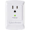 CyberPower Essential Single Outlet Wall Tap Surge Protector (900 J, White)