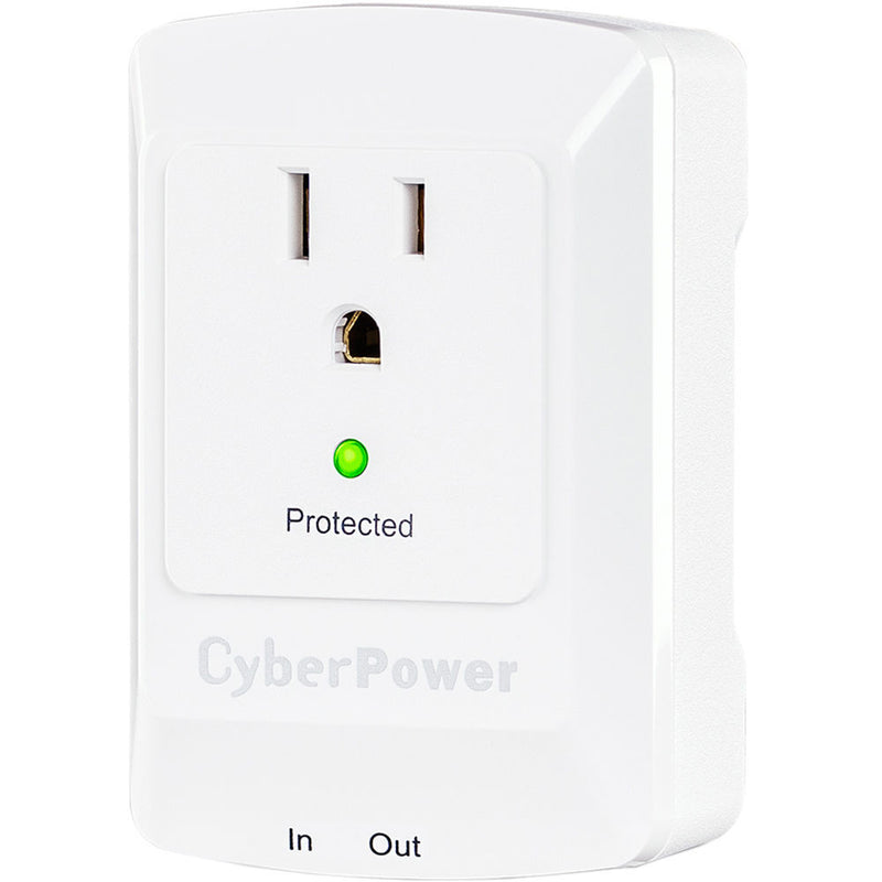 CyberPower CSP100TW Single Outlet Wall-Tap Surge Protector
