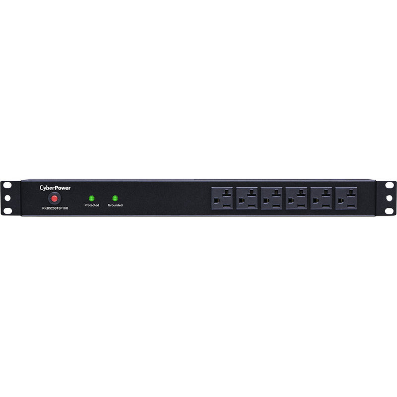 CyberPower Rackbar Surge Protector:1800 J/120 V/NEMA 5-20P TwistLock Plug/16 NEMA 5-20R(6 Front,10 Rear)1U/15"C
