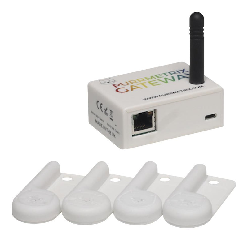 Purrmetrix PMTX040004 Test Equipment Kit Wireless 4 Temperature Sensor &amp; Gateway -10&deg;C to +80&deg;C 40m Range