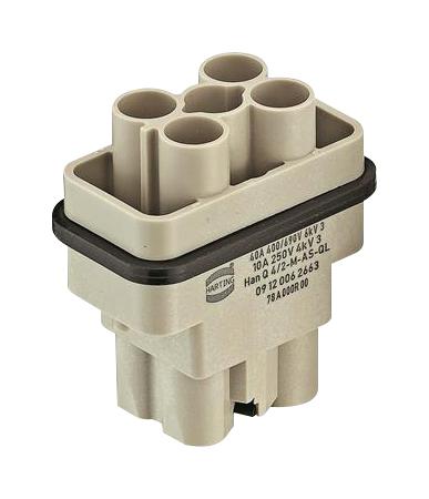 Harting 09120062662 Heavy Duty Connector Insert Han Q Series 4 Contacts Plug Screw Pin 40 A