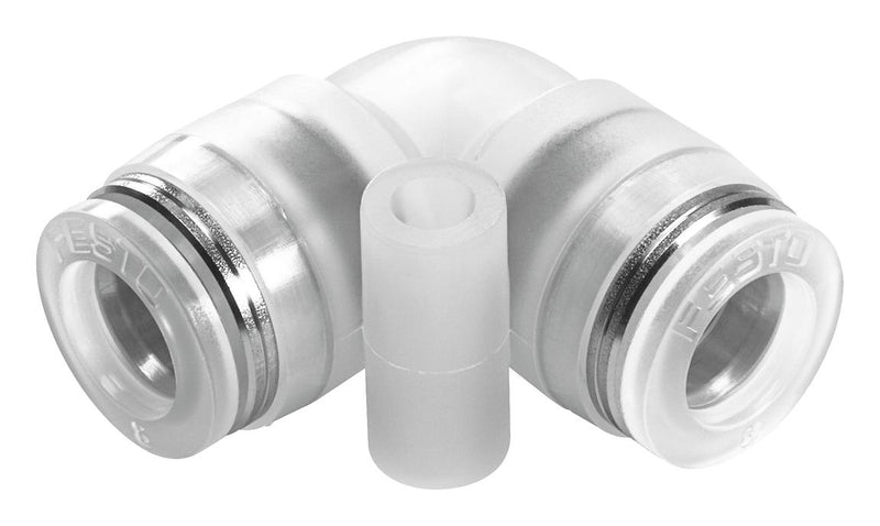 Festo NPQP-L-Q12-E-FD-P10 Pneumatic Fitting Push-In L-Fitting 10 bar 12 mm PP (Polypropylene) Npqp