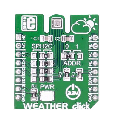 Mikroelektronika MIKROE-1978 Add-On Board Click Sensor Weather Mikrobus