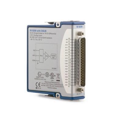 NI 783729-01 Voltage Input Module C Series NI-9209 500 SPS 24 bit 32 I/O -10 V to 10 cDAQ/RIO Dsub