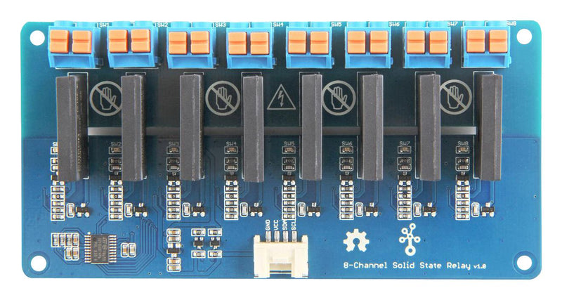 Seeed Studio 103020136 Solid State Relay Board With Cable &amp; Acrylic Shell 8 Channel 5 V Arduino
