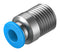 Festo QS-1/4-6-I Pneumatic Fitting Push-In R1/4 14 bar 6 mm Brass QS
