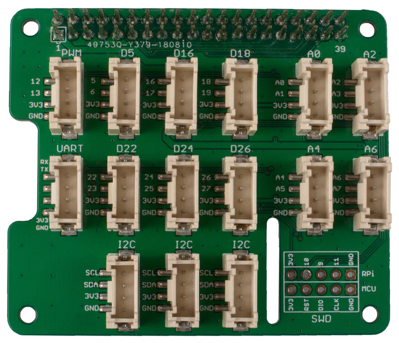 Seeed Studio 103030275 Base HAT Interface Grove 3.3 V in Raspberry Pi Digital/Analog/I2C/PWM/UART Port