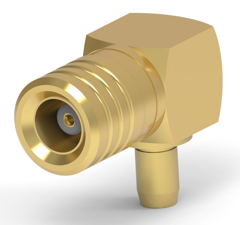 Greenpar - TE Connectivity 1-1337478-0 1-1337478-0 RF / Coaxial Connector SMB Right Angle Plug Crimp 50 ohm