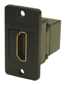 Cliff Electronic Components CP30600GX1 CP30600GX1 Slim Hdmi Socket to Feedthrough Connector Black Plastic 3.2mm Holes