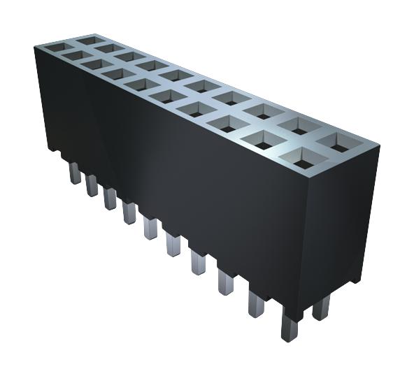Samtec SQT-105-01-F-D Board-To-Board Connector 2 mm 10 Contacts Receptacle SQT Series Through Hole Rows