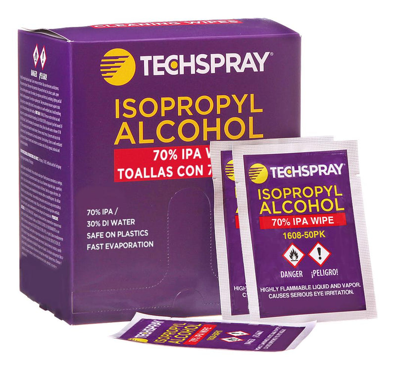 Techspray 1608-50PK 1608-50PK Isopropyl Alcohol Wipe 140MM X