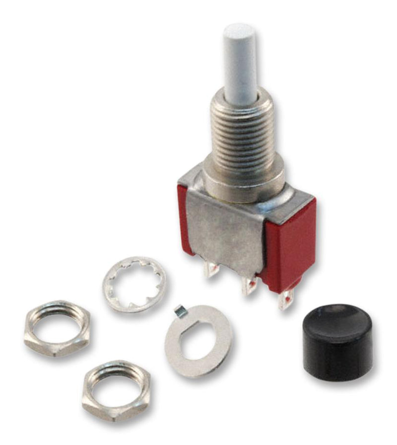 C&amp;K Components 8161SHZQE2 8161SHZQE2 Pushbutton Switch 8060 6.4 mm Spdt On-On Round Black