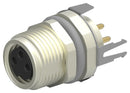 TE Connectivity T4041037031-000 Sensor Connector M8 Receptacle 3 Contacts PCB Socket Straight Panel Mount