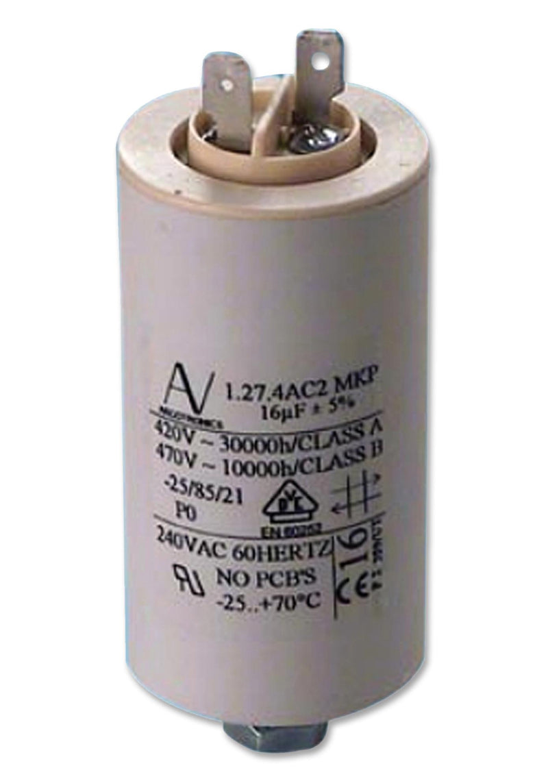 Kemet C274AC34400AA0J C274AC34400AA0J Motor Run Capacitor Metallized PP Can 4 &Acirc;&micro;F &plusmn; 5% Stud Mount - M8 470 V