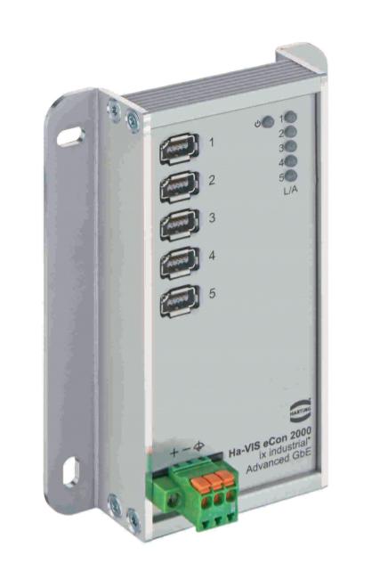 Harting 24144050001 Ethernet Switch Indus RJ45X5 Wall New