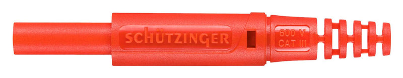 Schutzinger SFK 7997 C NI / OK 0.5 RT Banana Test Connector Plug Cable Mount 10 A 600 V Nickel Plated Contacts Red