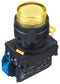 Idec YW1L-M2E10Q4Y Illuminated Pushbutton Switch YW Series SPST-NO Momentary Spring Return 24 V Yellow