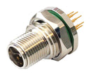 Bulgin PXMBNI12RPM08XPCM16 Sensor Connector Buccaneer Series M12 Plug 8 Contacts Solder Pin Straight Panel Mount