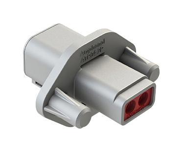 Amphenol SINE/TUCHEL ATP04-2P-PM08G Rcpt Housing 2POS Thermoplastic Grey