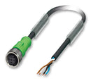 Phoenix Contact SAC-4P- 30-PUR/M12FS SAC-4P- 30-PUR/M12FS Sensor Cable PUR M12 Receptacle Free End 4 Positions 3 m 9.8 ft