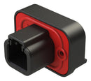 Amphenol SINE/TUCHEL ATP13-2P-BM03BLK ATP13-2P-BM03BLK Automotive Connector Black Boardlock ATP Series Right Angle Receptacle 2 Contacts PCB Pin