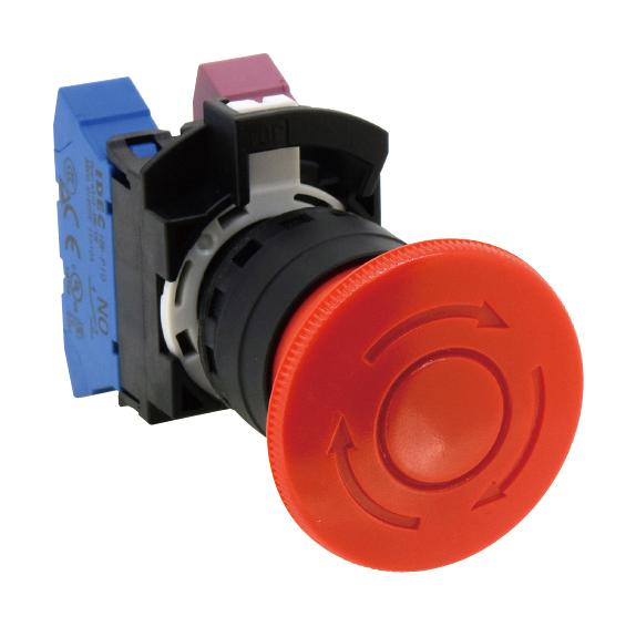 Idec HW1B-Y2P11R HW1B-Y2P11R E-STOP SW SPST-NO/NC 10A 110VAC/PANEL