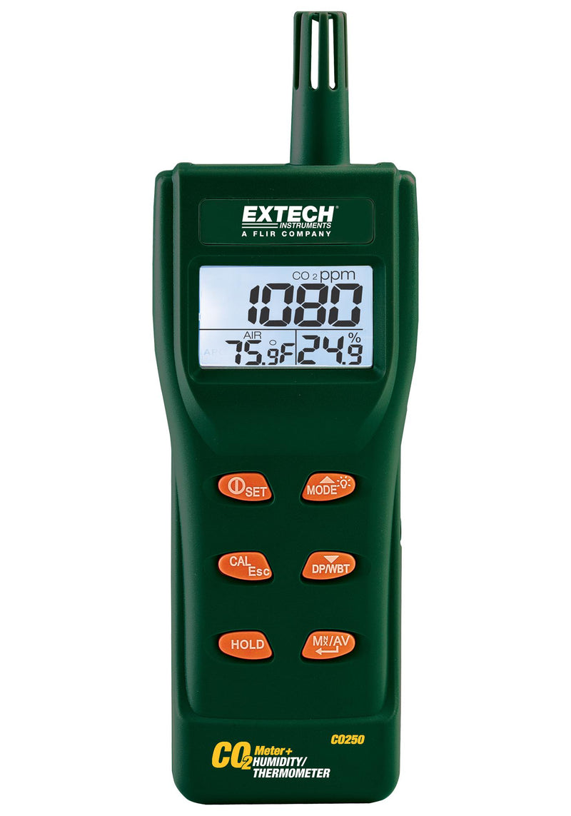 Extech Instruments CO250 CO250 Air Quality Meter -10 &Acirc;&deg;C 60 0% to 99.9% 0ppm 5000ppm