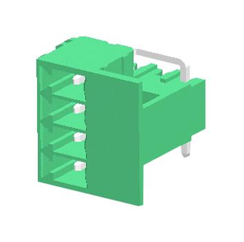 Amphenol Anytek EU0410500000G EU0410500000G Terminal Block R/A Header 4POS TH